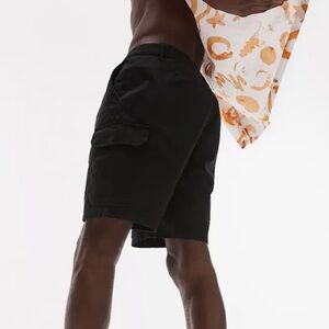 Skinny Fit Cotton Cargo Shorts - 30